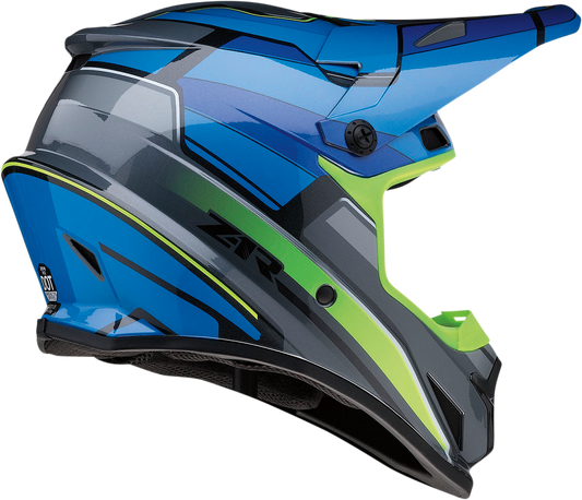 Z1R, Z1R Rise Motorcycle Helmet - Blue/Hi-Viz, 2XL, Part Number 0110-7197