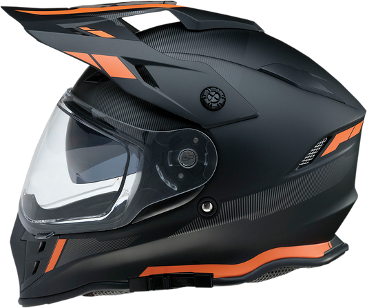 Z1R, Z1R Range Helmet Uptake Black/Orange 2XL – Versatile Motorcycle Helmet with Drop Down Sun Visor and Removable Lining