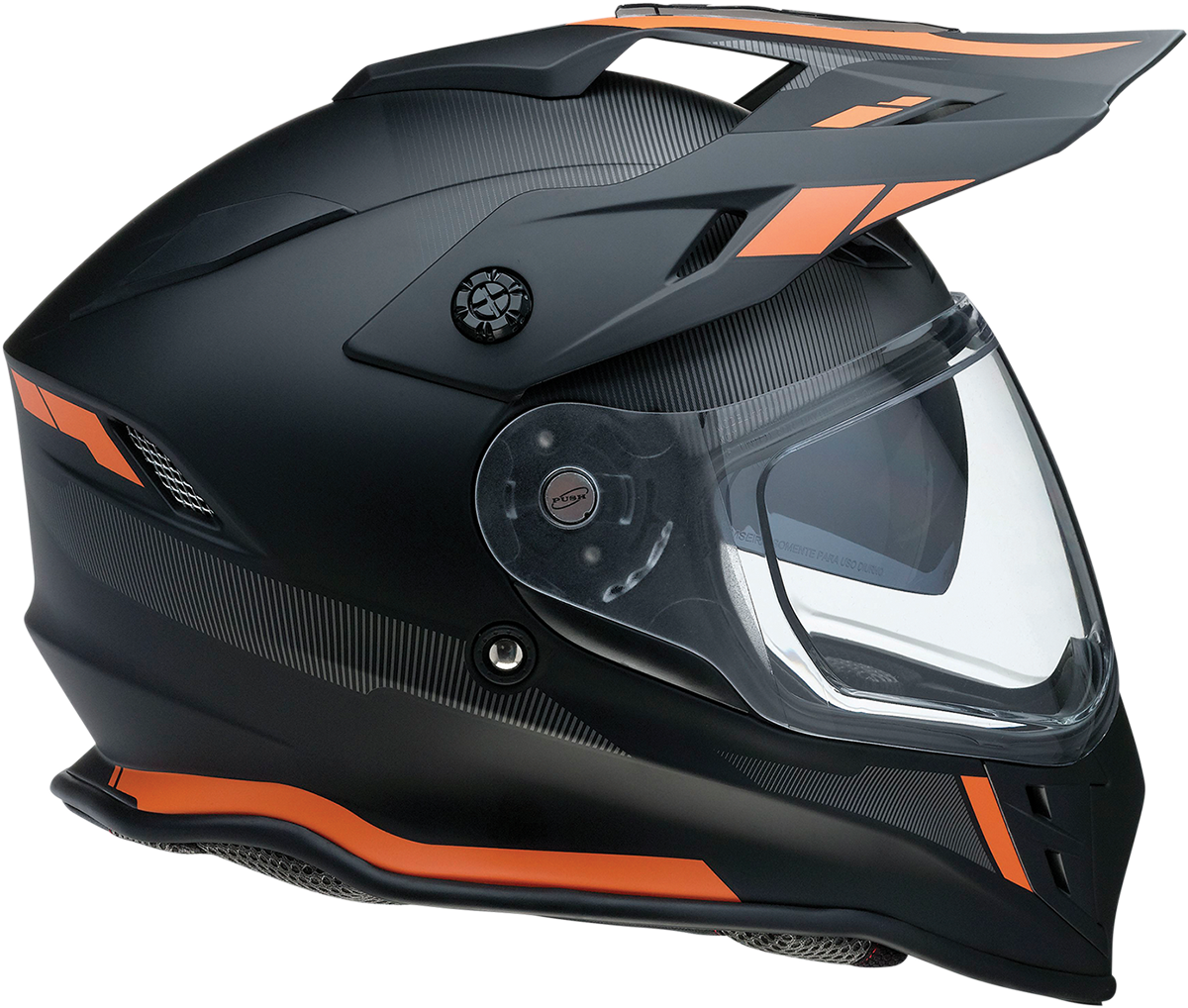 Z1R, Z1R Range Helmet - Uptake Black/Orange XS by Z1R – Versatile Motorcycle Helmet with Sun Visor and Removable Lining