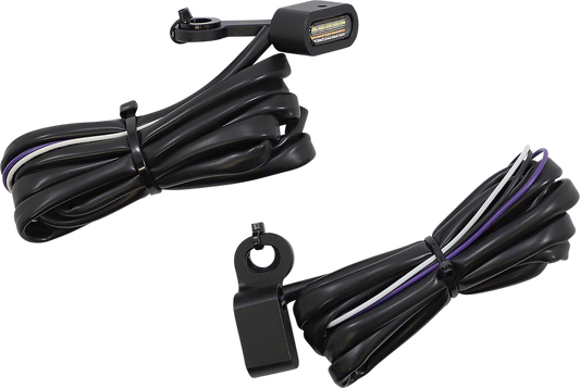 DRAG SPECIALTIES L22-0231DMBE Marker Lights with White Daytime Running Lights and Amber Turn Signals for Motorcycles