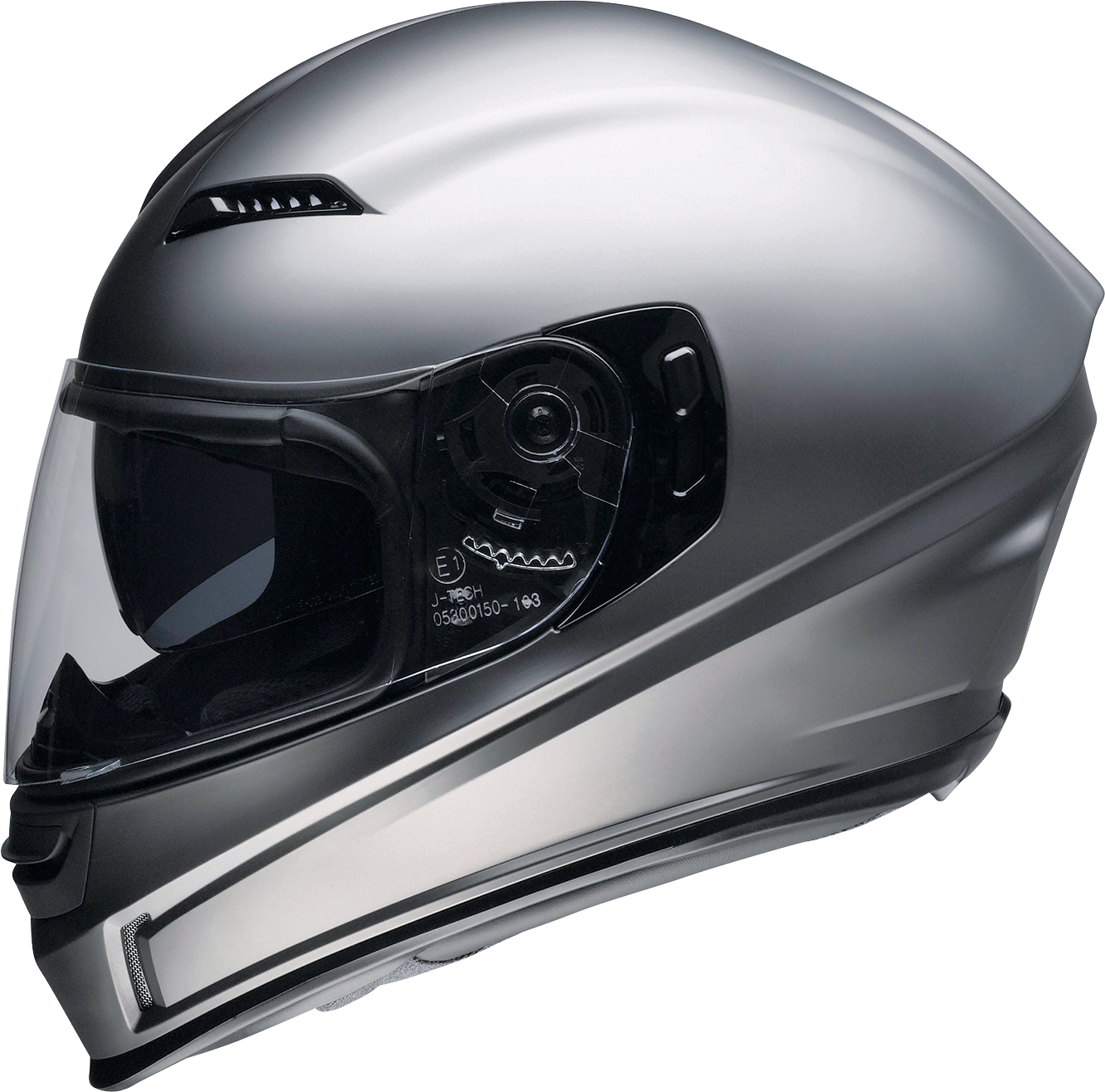 Z1R, Z1R Jackal Helmet Satin Titanium Small - Aerodynamic Polycarbonate Shell with Drop-down Sun Visor
