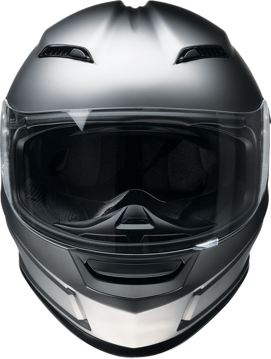 Z1R, Z1R Jackal Helmet Satin Titanium XS - Aerodynamic Polycarbonate Shell, Drop-down Sun Visor, and Ventilation System