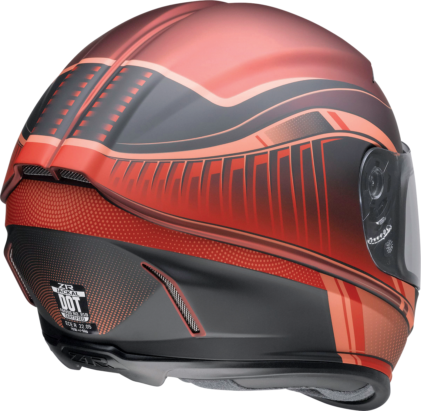 Z1R, Z1R Jackal Helmet - Dark Matter Red, XL - Injection-Molded Polycarbonate Shell with Drop-Down Sun Visor