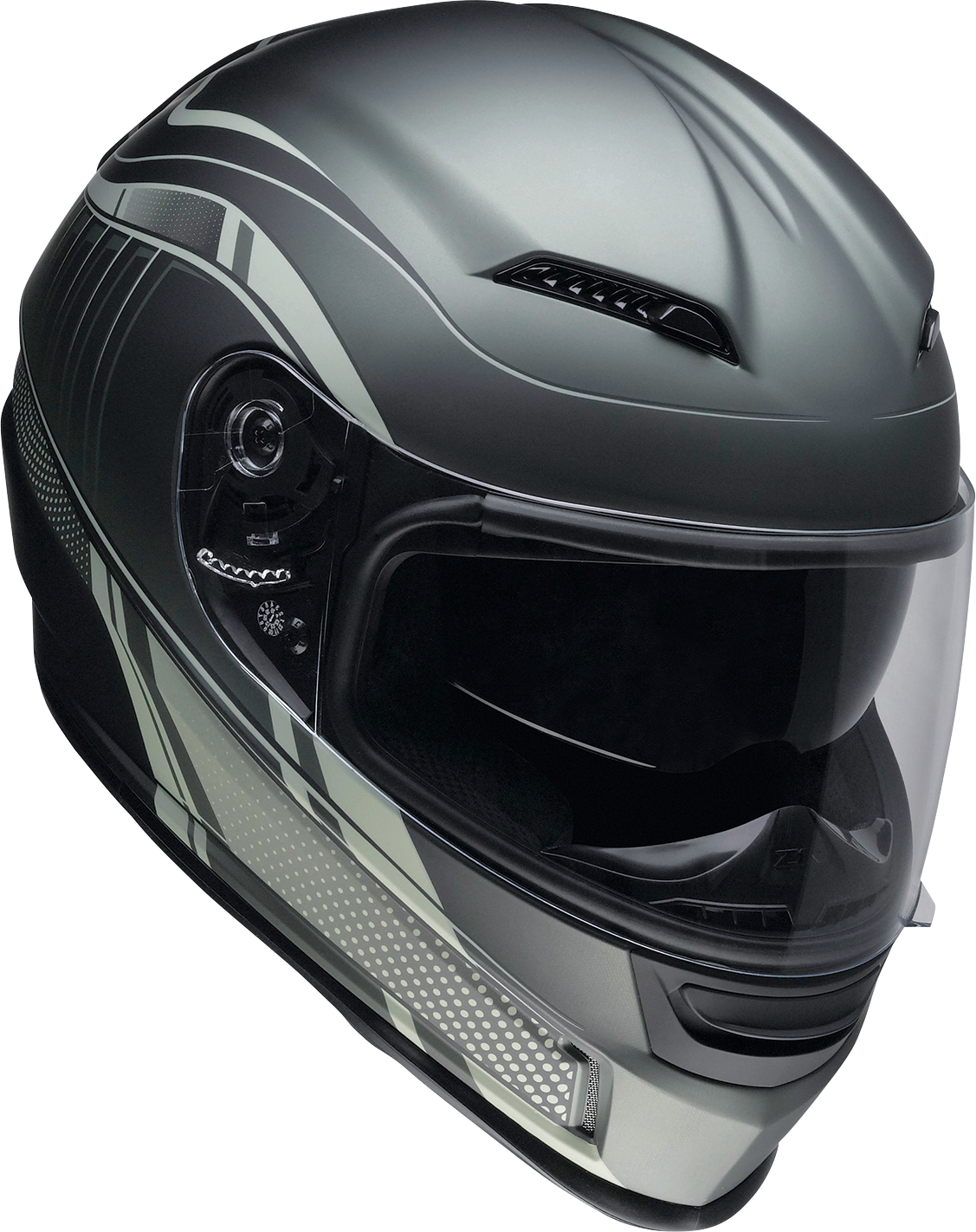 Z1R, Z1R Jackal Helmet Dark Matter Green Large - Injection-Molded Polycarbonate Shell with Anti-Fog Shield and Drop-Down Sun Visor