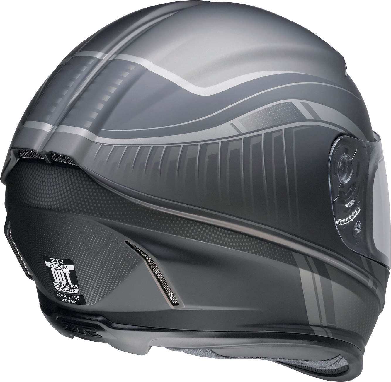 Z1R, Z1R Jackal Helmet Dark Matter Stealth XS - Injection-Molded Polycarbonate Shell with Advanced Ventilation