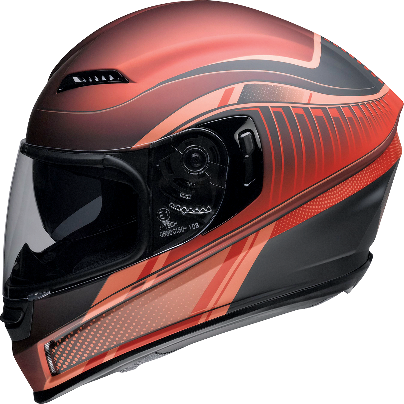 Z1R, Z1R Jackal Helmet Dark Matter Red Large - Injection-Molded Polycarbonate Shell, Drop-Down Sun Visor, and Advanced Ventilation by Z1R Part 0101-14851