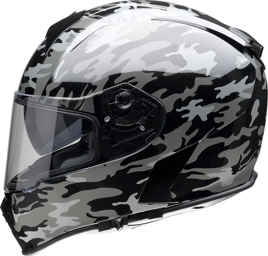 Z1R, Z1R Warrant Helmet - Camo Black/Gray, XS | Polycarbonate Shell, Drop-Down Sun Visor & Moisture-Wicking Liner