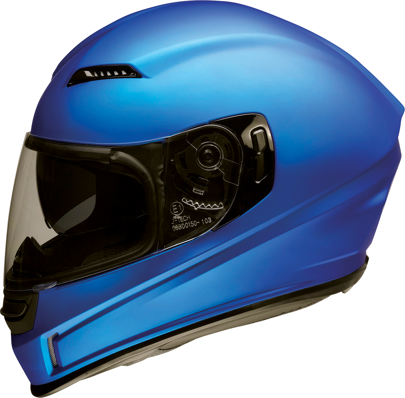 Z1R, Z1R Jackal Satin Blue Helmet - XS with Injection-Molded Polycarbonate Shell and Advanced Ventilation