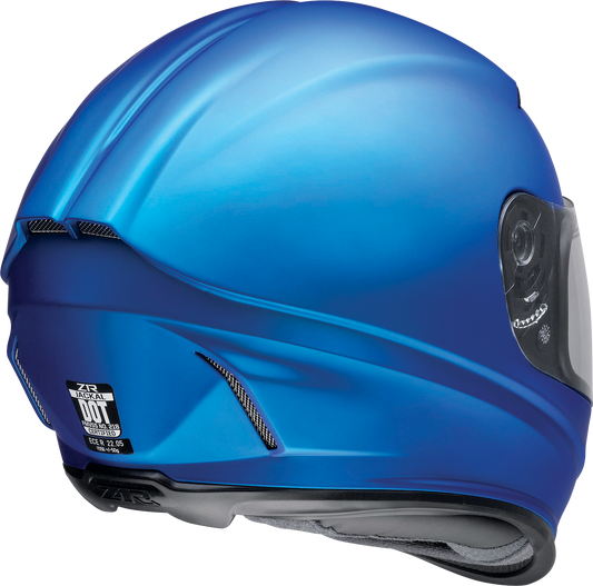 Z1R, Z1R Jackal Satin Blue Helmet - XS with Injection-Molded Polycarbonate Shell and Advanced Ventilation