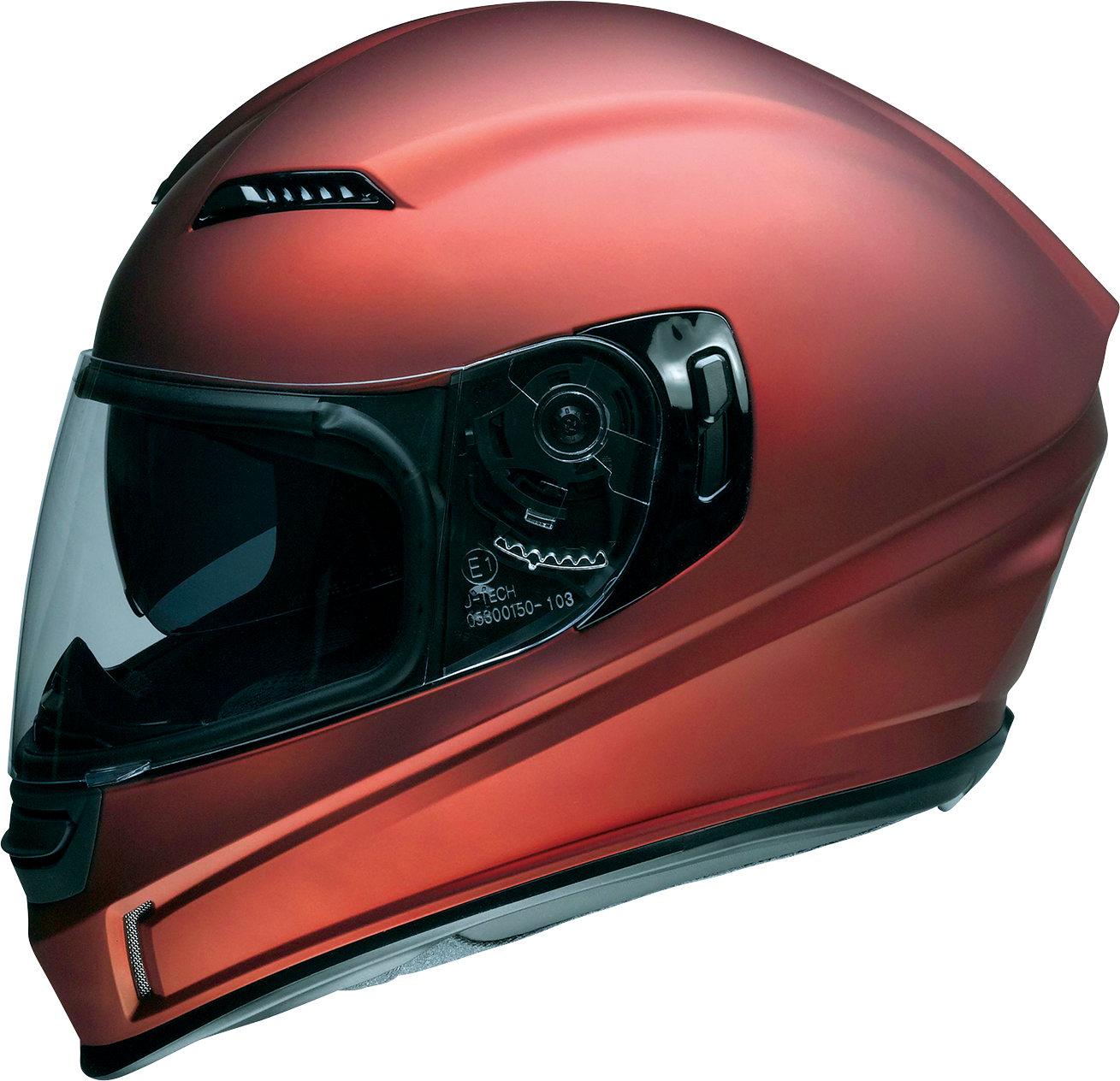 Z1R, Z1R Jackal Helmet - Satin Red Medium by Z1R with Drop-Down Sun Visor and Advanced Ventilation