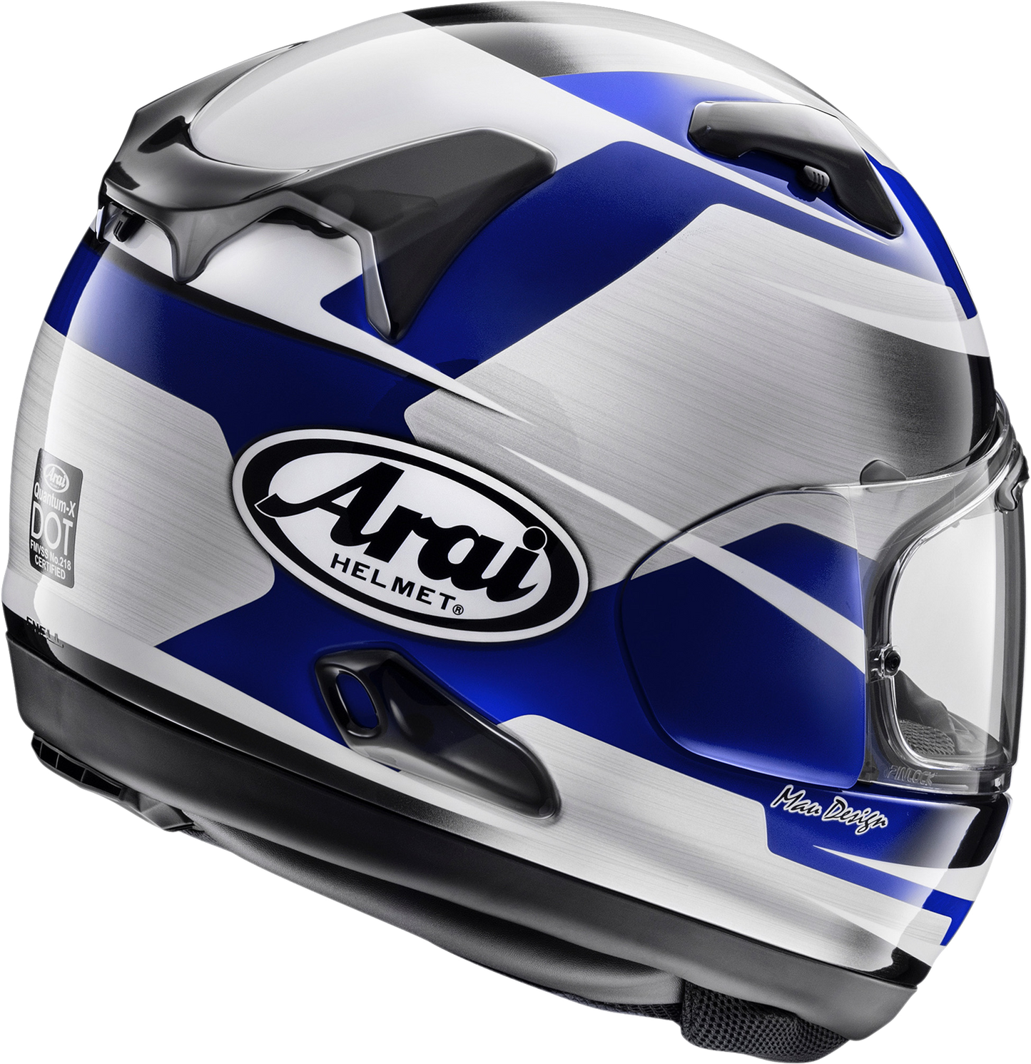 ARAI HELMETS, ARAI Helmets Quantum-X Steel Blue 2XL Helmet with VAS-Max Vision Shield and Pinlock MaxVision