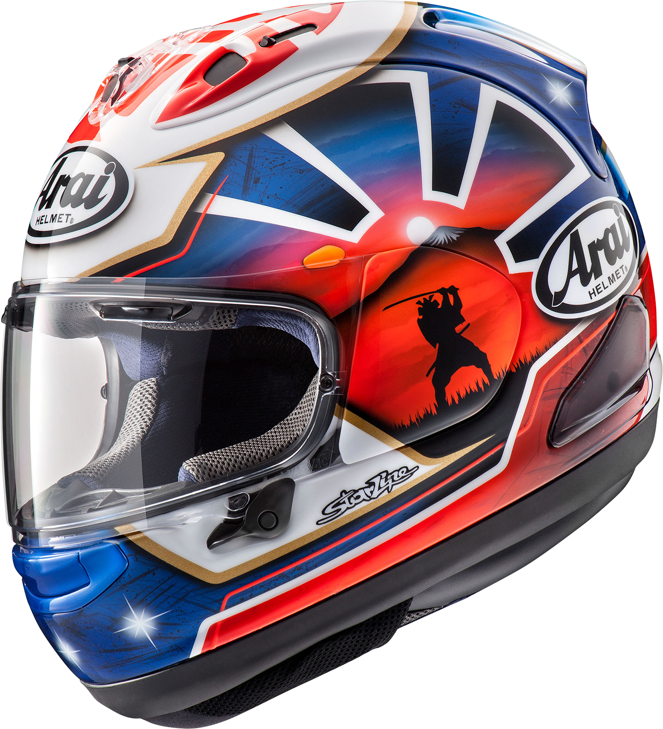 ARAI HELMETS, ARAI HELMETS Corsair-X Dani Samurai-2 Blue Small Helmet (Part Number 0101-15774)
