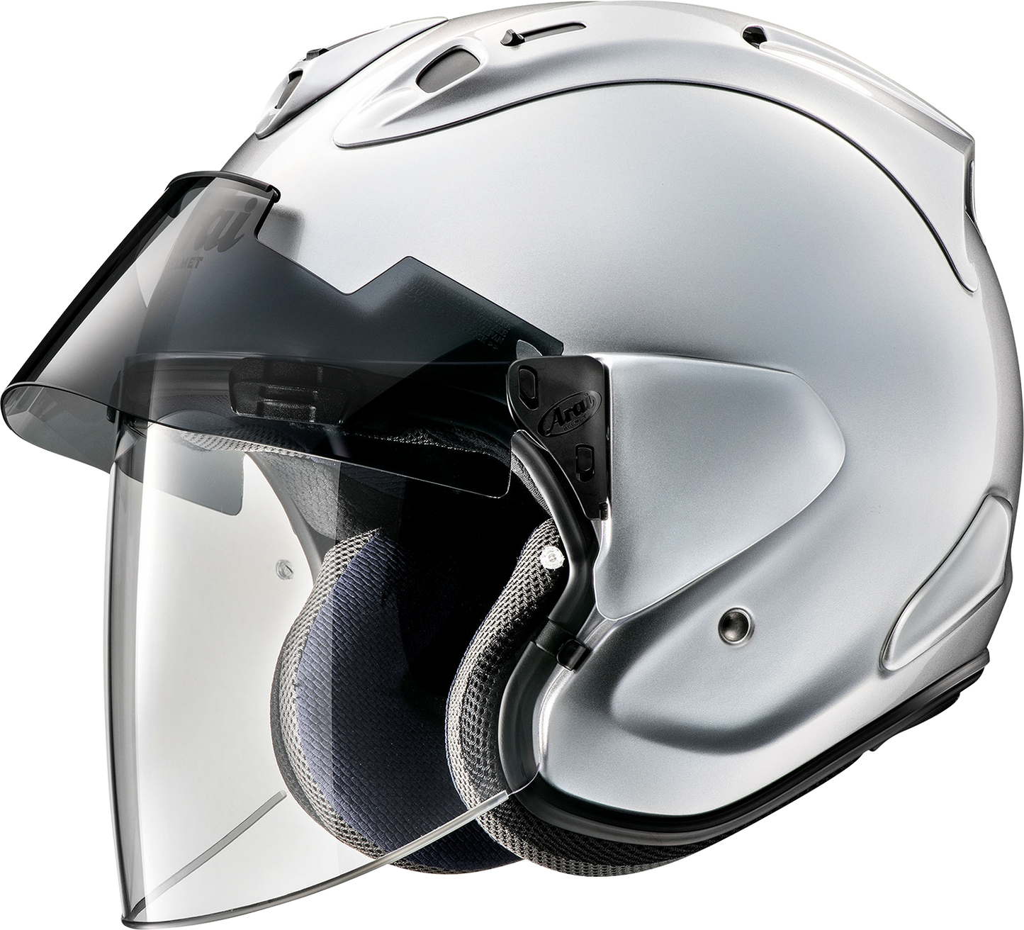 ARAI HELMETS, Arai Helmets Ram-X XS Aluminum Silver with VAS-Z Shield System - Part 0104-2928