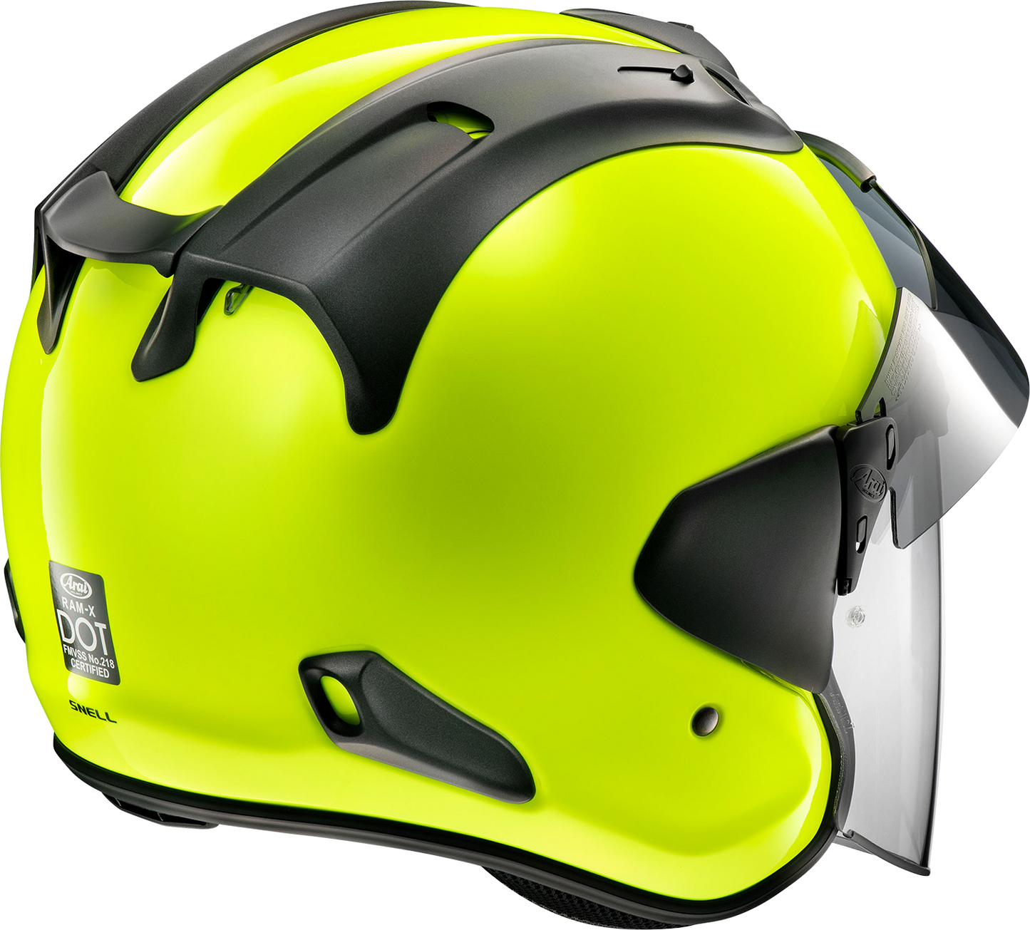ARAI HELMETS, Arai Helmets Ram-X Large Fluorescent Yellow Motorcycle Helmet with VAS-Z Shield System