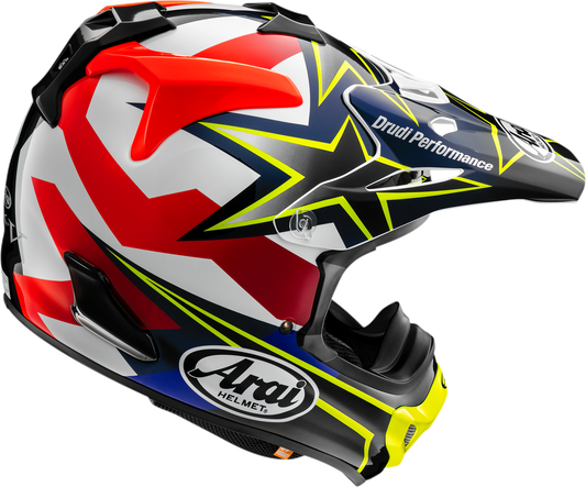 ARAI HELMETS, ARAI HELMETS VX-Pro4 Stars & Stripes Helmet – Yellow, Small – Advanced Features for Off-Road Protection