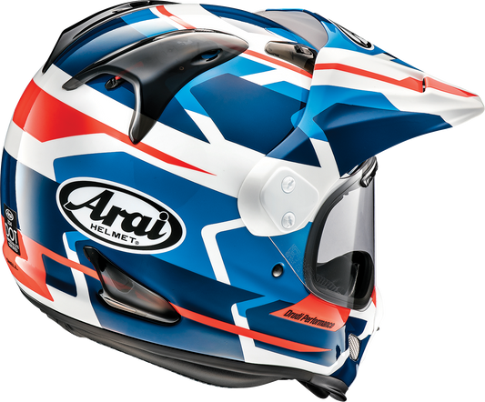 ARAI HELMETS, Arai Helmets XD-4 Depart White/Blue Helmet XS – Advanced Comfort and Ventilation for Motorcyclists