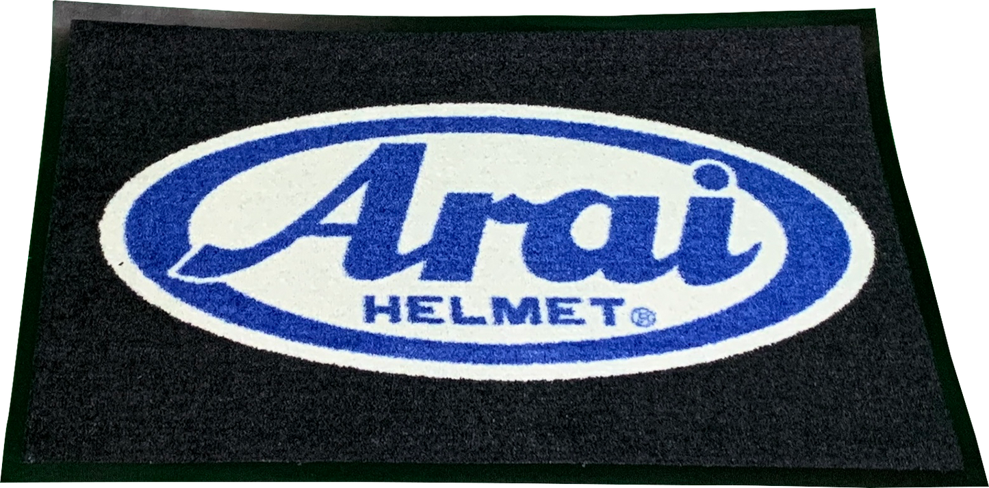ARAI HELMETS, ARAI HELMETS Logo Rug 121501 – Large Two-Color Arai Logo Accent Floor Mat