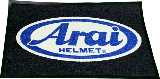 ARAI HELMETS, ARAI HELMETS Logo Rug 121501 – Large Two-Color Arai Logo Accent Floor Mat