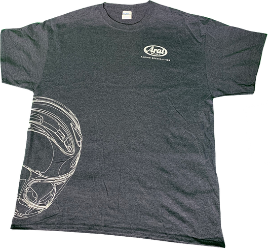 ARAI HELMETS, ARAI HELMETS Arai Helmet T-Shirt - Dark Heather Gray, Large (Part #121565)