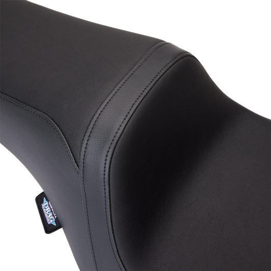DRAG SPECIALTIES SEATS, DRAG SPECIALTIES SEATS Predator 1Up Seat - Vinyl Black for FLH 2008-2023 Part 0801-1480