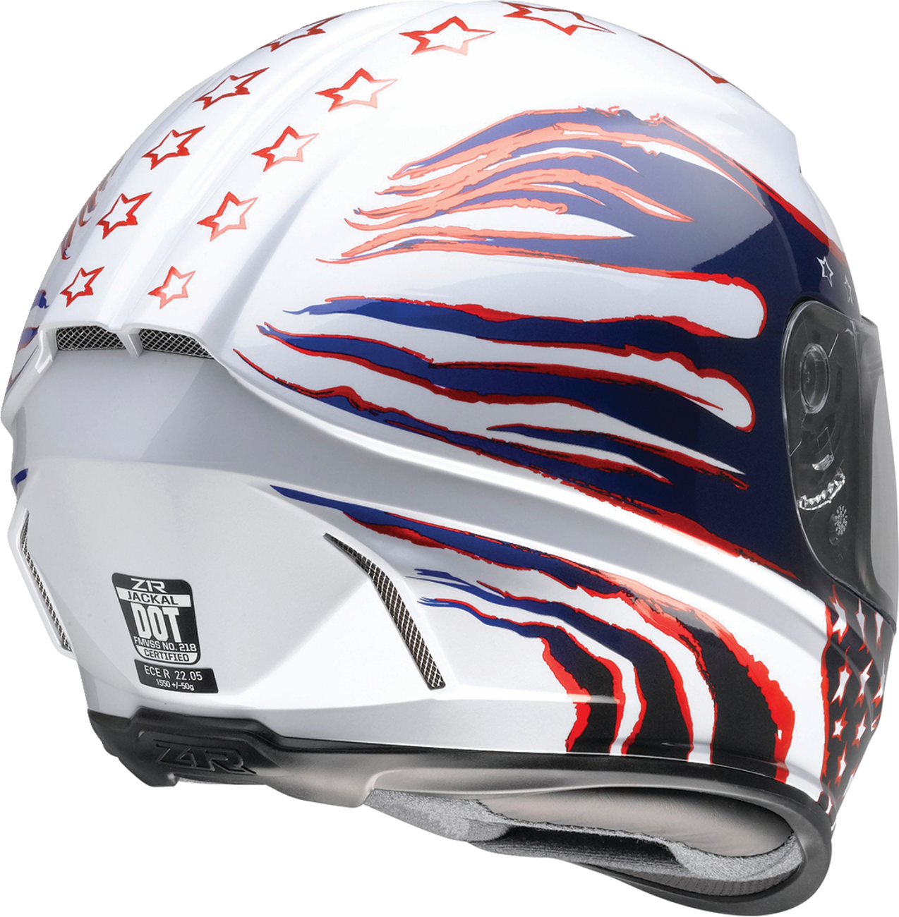 Z1R, Z1R Jackal Helmet Patriot Red/White/Blue XS - Model 0101-15412