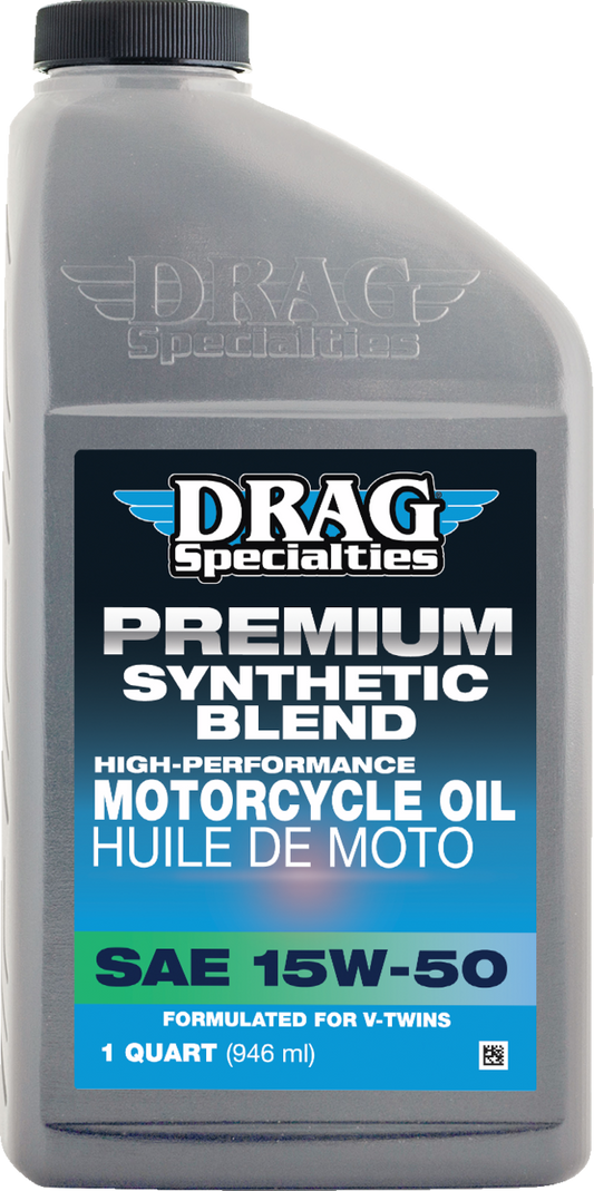 DRAG SPECIALTIES OIL, Drag Specialties Oil 15W-50 Motorcycle Oil for Harley-Davidson Revolution Max Engines - 1 Quart - Part 215907