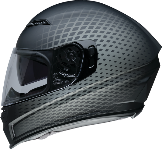 Z1R, Z1R Jackal Waveform Helmet - Gray, Medium - Aerodynamic Polycarbonate Shell with Drop-Down Sun Visor