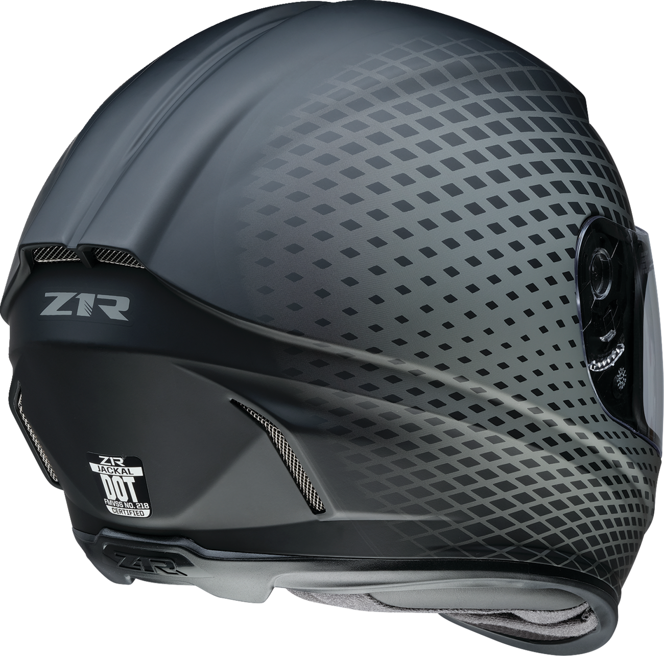 Z1R, Z1R Jackal Waveform Gray Motorcycle Helmet 2XL - Aerodynamic Shell with Anti-Fog Shield and Sun Visor