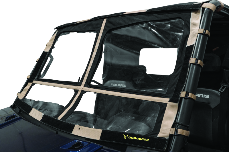 QuadBoss, QuadBoss 15-19 Polaris Ranger 1000 Diesel Soft Windshield with Screen Options