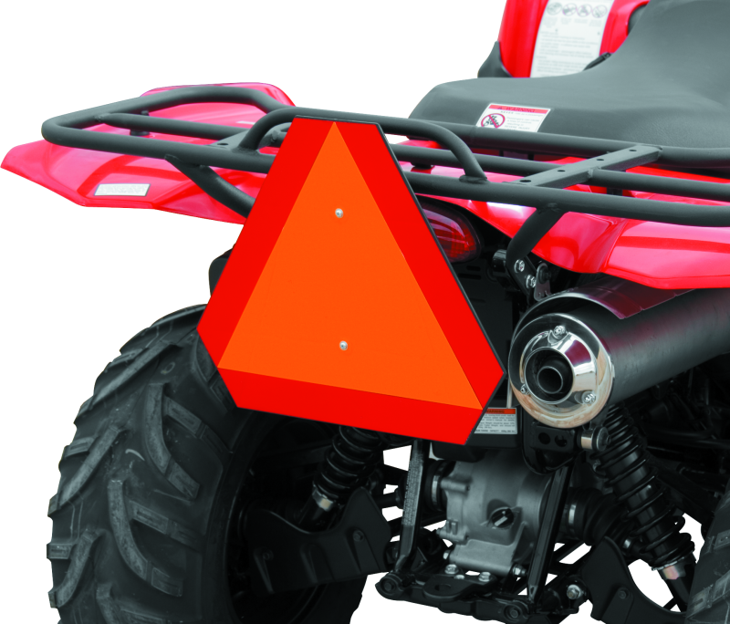 QuadBoss, QuadBoss ATV Safety Emblem - Orange | Impact-Resistant Reflective Rear Badge