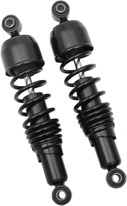 DRAG SPECIALTIES SHOCKS, Drag Specialties C16-0130B Replacement Shock Absorbers – 13 Inch Black Monotube with Adjustable Spring Preload