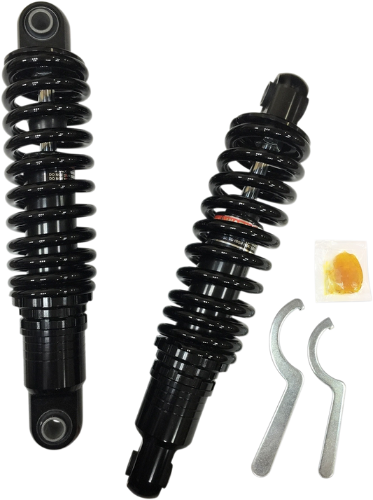 DRAG SPECIALTIES SHOCKS, DRAG SPECIALTIES SHOCKS Premium 12-inch Ride-Height Adjustable Heavy Duty Black C16-0156HB