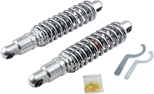 DRAG SPECIALTIES SHOCKS, DRAG SPECIALTIES SHOCKS Premium 13-Inch Ride-Height Adjustable Heavy Duty Chrome Shock C16-0157H
