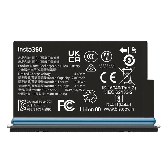 Insta360 X5 Replacement Battery | Official 9.34Wh Rechargeable Battery + Case