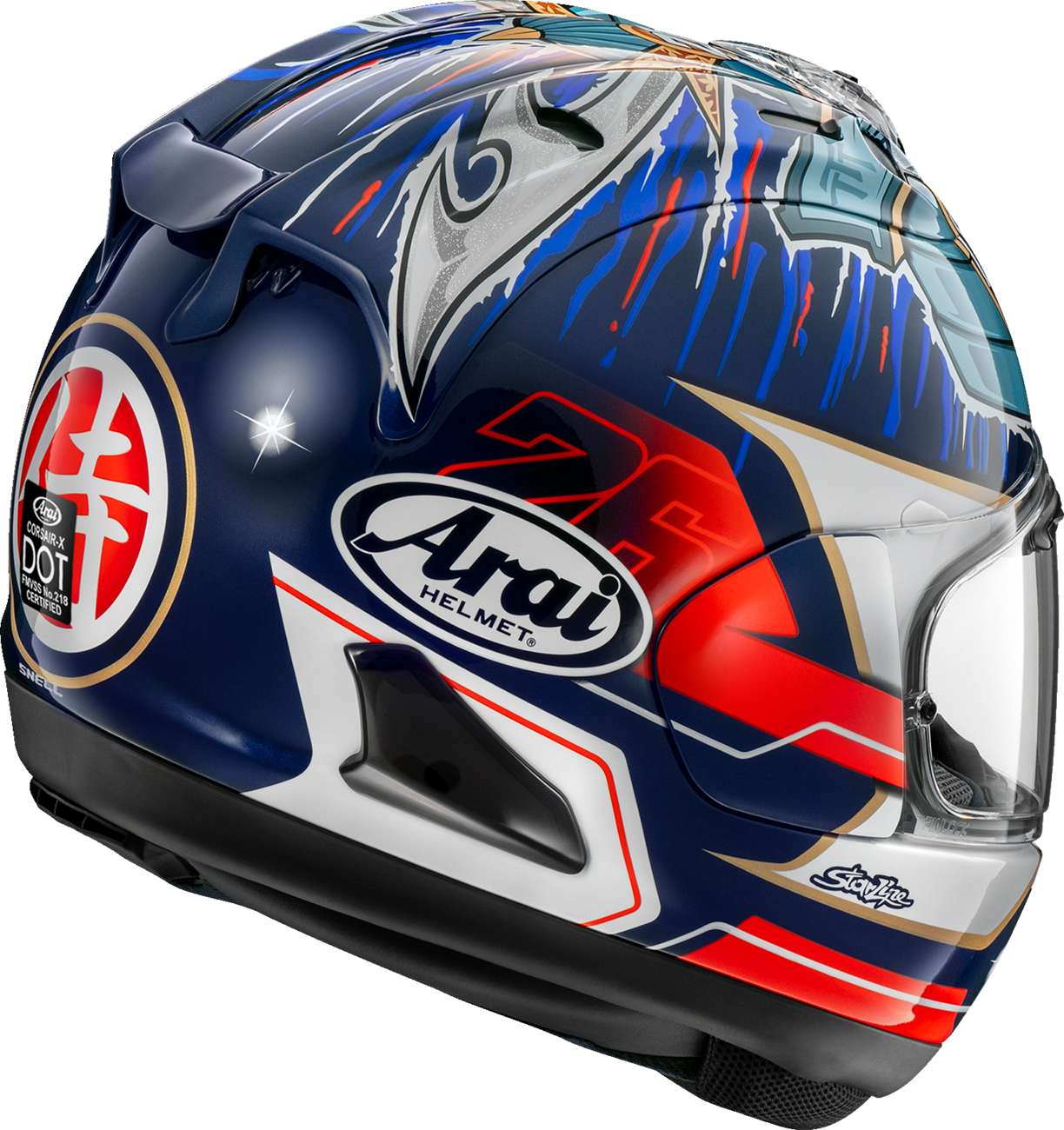ARAI HELMETS, ARAI Helmets Corsair-X Dani Samurai-3 Large with VAS Shield Mechanism and Advanced Safety Features