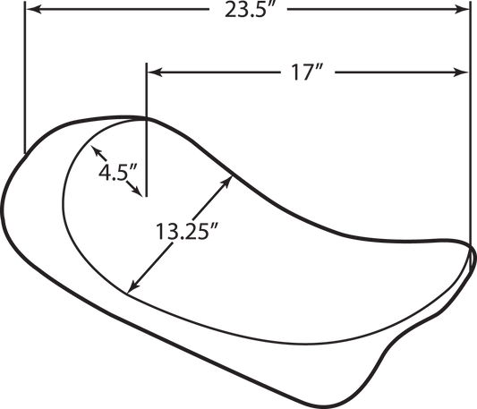 DRAG SPECIALTIES SEATS, Drag Specialties Seats Low Solo Seat for FL 2008-2023 with Solar Leather Finish - Part Number 0801-0870