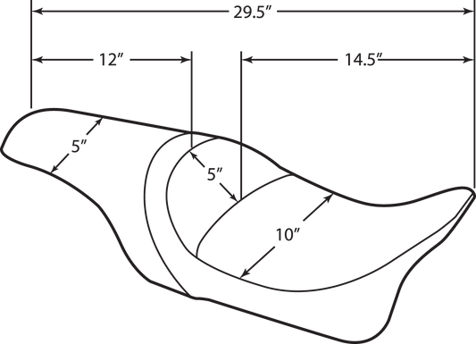 DRAG SPECIALTIES SEATS, DRAG SPECIALTIES SEATS Predator Seat - Smooth for FLHR '94-'96 - Part #0801-0616