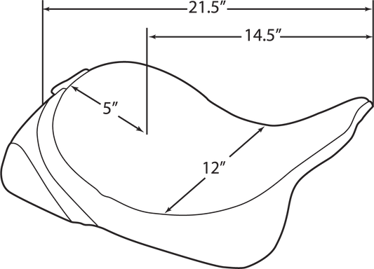 DRAG SPECIALTIES SEATS, DRAG SPECIALTIES SEATS Solo Seat - Mild Stitched with Driver Backrest for FL 2008-2023 - Part 0801-0886