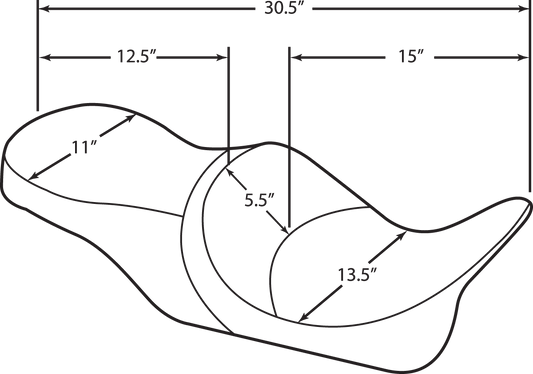 DRAG SPECIALTIES SEATS, Drag Specialties Seats Low Forward Touring Seat – Double Diamond for Harley FL '08-'24, Part 0801-1011