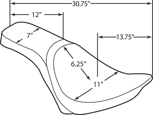 DRAG SPECIALTIES SEATS, Drag Specialties Seats Predator 2-Up Seat for FL/FX '00-'17 by Drag Specialties - Part 0802-0501
