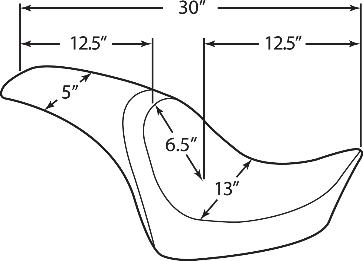 DRAG SPECIALTIES SEATS, Drag Specialties Seats Predator Seat - Smooth for FXS/FLS '11-'17 | Part #0802-0925