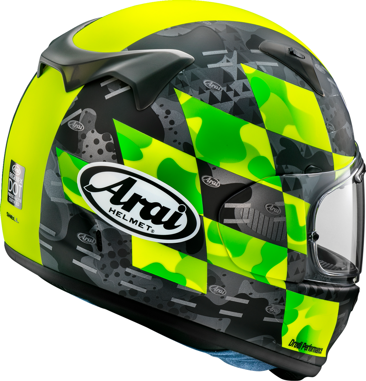 ARAI HELMETS, ARAI Helmets Regent-X Helmet with VAS Shield System - Medium, Yellow