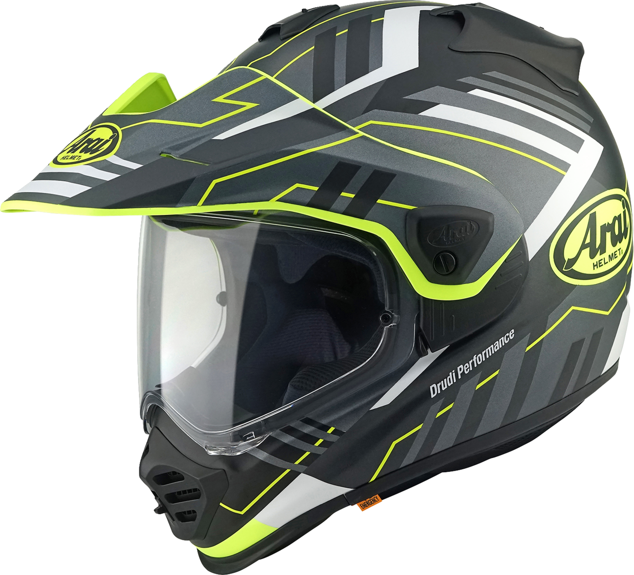 ARAI HELMETS, ARAI HELMETS XD-5 Trail Helmet - Yellow Frost Large with VAS-A Shield System and Enhanced Ventilation