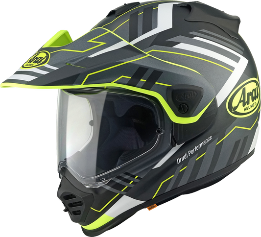 ARAI HELMETS, ARAI HELMETS XD-5 Trail Helmet - Yellow Frost Large with VAS-A Shield System and Enhanced Ventilation