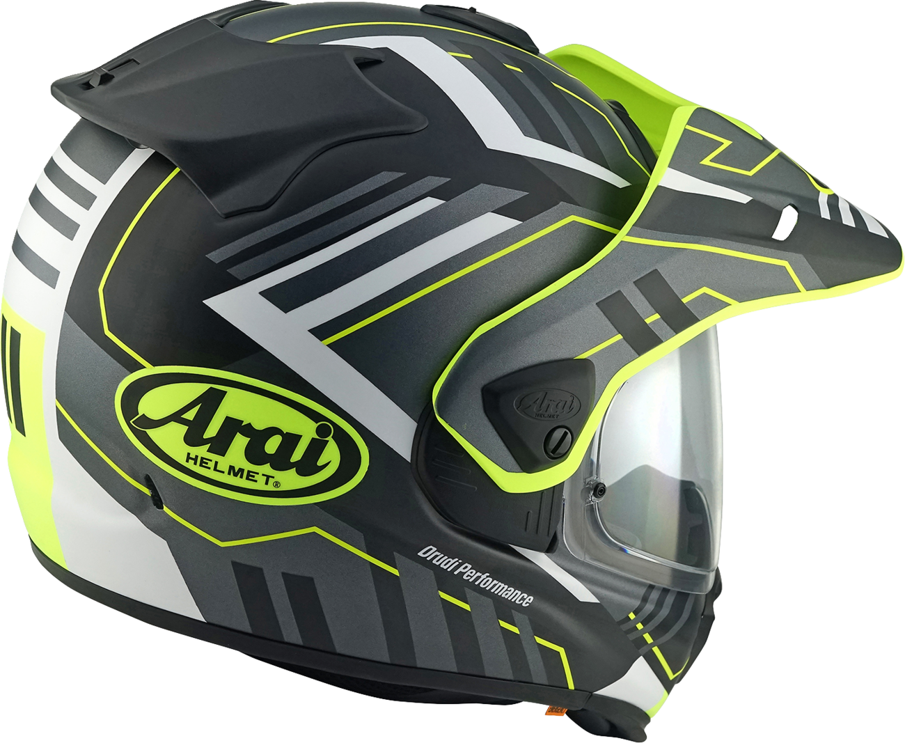 ARAI HELMETS, ARAI HELMETS XD-5 Trail Helmet - Yellow Frost Large with VAS-A Shield System and Enhanced Ventilation
