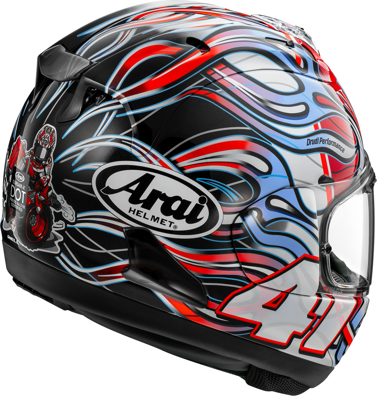 ARAI HELMETS, ARAI Helmets Corsair-X Helmet - Haga - Small 0101-18302 with VAS Shield Mechanism and Advanced Ventilation
