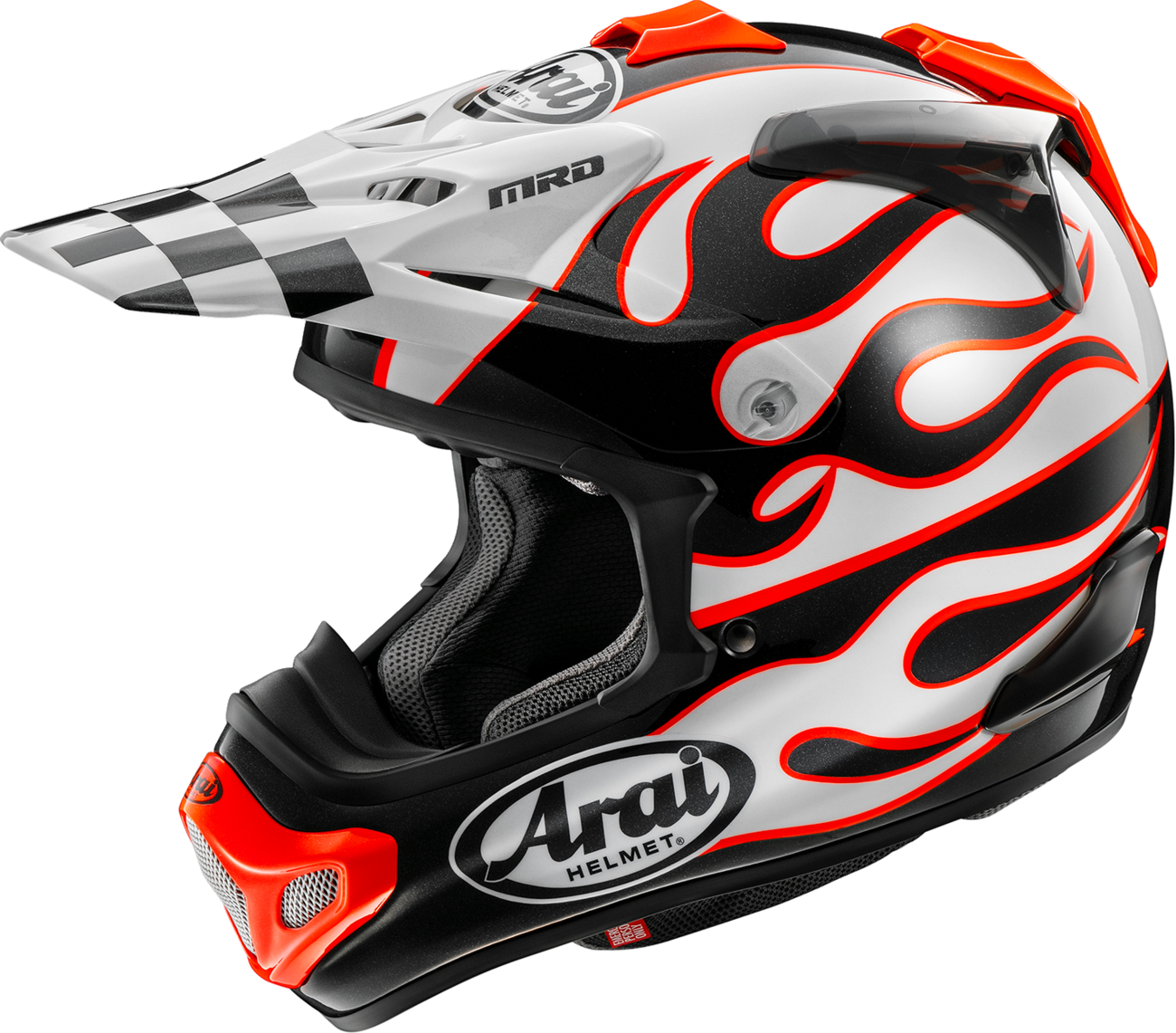 ARAI HELMETS, ARAI Helmets VX-Pro4 Flame White XL - Advanced Off-Road Motorcycle Helmet with Enhanced Safety Features