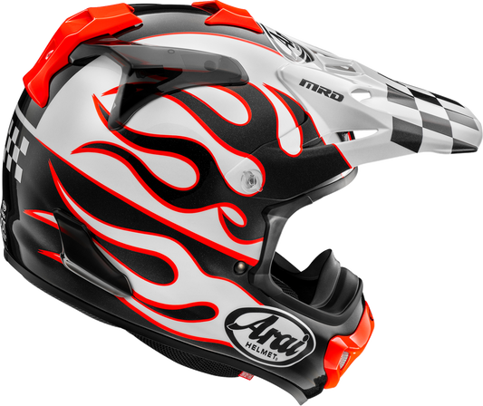 ARAI HELMETS, ARAI Helmets VX-Pro4 Flame White XL - Advanced Off-Road Motorcycle Helmet with Enhanced Safety Features