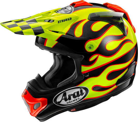 ARAI HELMETS, ARAI Helmets VX-Pro4 Flame Yellow Helmet - XS with Advanced Safety and Comfort Features