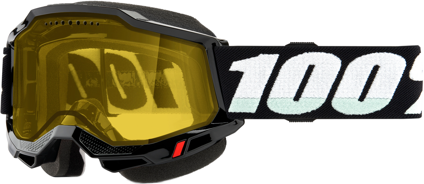 Accuri 2 Snowmobile Goggle Black W/ Yellow Lens